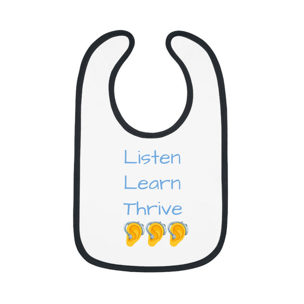 Baby Contrast Trim Jersey Bib